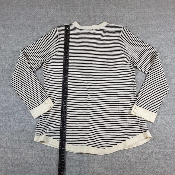 Talbots Sweater Womens Large Petite Ivory Blue Ladies Top LP - Picture 9 of 12